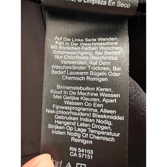 Donna Karan New York Black Satin Wide Leg Pants M Elastic Waist Lounge - Picture 11 of 12